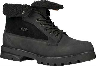 Mens Lugz Brigade Fold   Black Leather Boots