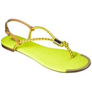 Womens Mossimo Audrey Braided Strap Sandal   Yellow 8.5
