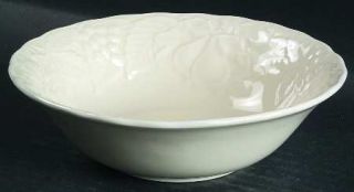 Nikko Woodbury Ivory Fruit/Cereal Bowl, Fine China Dinnerware   All Ivory, Embos