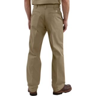 Carhartt Twill Work Pant   Khaki, 34in. Waist x 32in. Inseam, Regular Style,