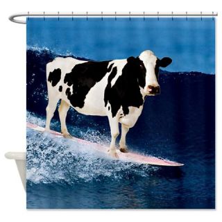  Surfin Cow Shower Curtain  Use code FREECART at Checkout
