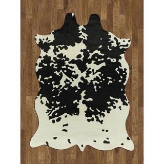 Cow Hide Polyproplene Rug (5 X 7) (whitePattern AnimalMeasures 0.167 inch thickTip We recommend the use of a non skid pad to keep the rug in place on smooth surfaces.All rug sizes are approximate. Due to the difference of monitor colors, some rug colors