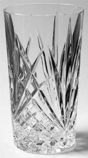 Cristal DArques Durand Villemont Highball Glass   Fan Cuts, Cut Foot, Multiside