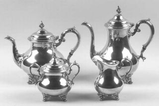 Gorham Duchess (Silverplate,Holloware) 4 Piece Silverplate Tea Set   Silverplate