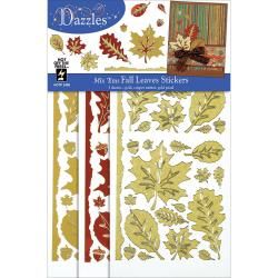 Dazzles Stickers Mixems Tri Color  Fall Leaves