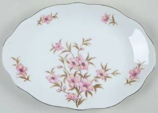 Bellaire Allegro 12 Oval Serving Platter, Fine China Dinnerware   Pink & Yellow