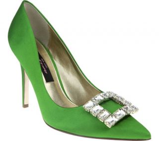 Womens Nina Bonique   Apple Green Satin Ornamented Shoes
