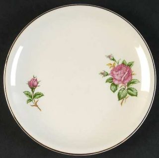 Paden City Red Rose Bread & Butter Plate, Fine China Dinnerware   Red Rose & Bud