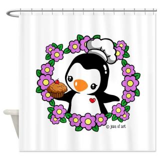  Pretty Penguin (4) Shower Curtain  Use code FREECART at Checkout