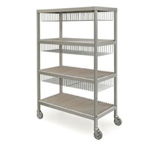 Piper Products Drying & Transport Rack w/ 4 Shelves, Aluminum