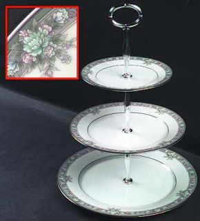 Noritake Lunceford 3 Tiered Serving Tray (DP, SP, BB), Fine China Dinnerware   L