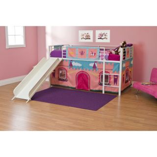 Ameriwood Industries Inc Princess Castle Junior Fantasy Loft with Slide   White