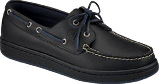 Mens Sperry Top Sider Sperry Cup   Black/Navy Leather Sailing Shoes