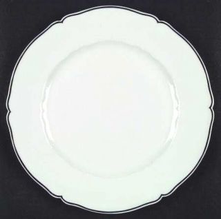 Haviland Belfor Dinner Plate, Fine China Dinnerware   France, White W/Plat Trim