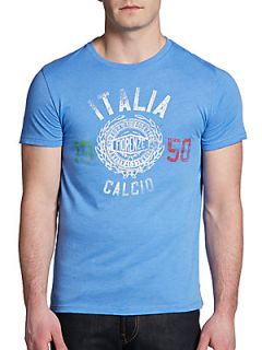 Italia Calcio Graphic Tee   Blue Polo Carol