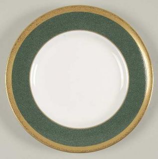 Wedgwood Sherwood Bread & Butter Plate, Fine China Dinnerware   Bone,Dark Green