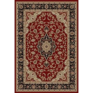 Medallion Traditional Red Area Rug (6 7 X 9 6)