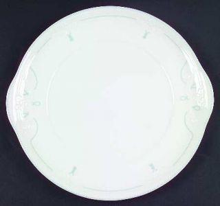 Villeroy & Boch Amado Handled Cake Plate, Fine China Dinnerware   Embossed White