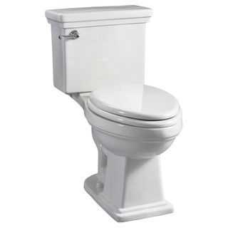 Hathaway White High efficiency Comfortfit Ada Toilet (WhiteDimensions 30.5 inches high x 18.125 inches wide x 17.75 inches deepWater capacity 1.28 GPFFlush SinglePieces Two (2)Settings Includes color matched slow close seatShape ElongatedHardware fi
