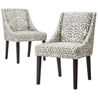 Skyline Dining Chair Set Griffin Cutback Dining Chair   Grey/Citron (Set of 2)