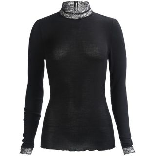 Calida Kirstin Shirt   Wool Silk  Long Sleeve (For Women)   BLACK (M )