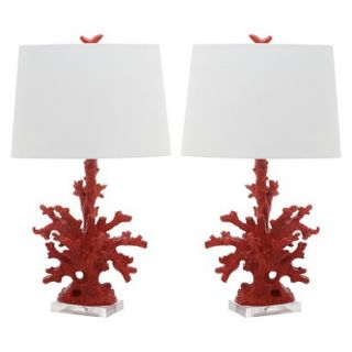 Safavieh Porte Table Lamp (Set of 2)   Red
