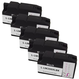Sophia Global Remanufactured Ink Cartridge Replacement For Lexmark 200xl (5 Black) (BlackPrint yield Up to 2500 pages per cartridgeModel SG5eaLexmark200XLBPack of 5We cannot accept returns on this product.This high quality item has been factory refurbi
