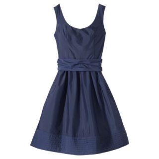 TEVOLIO Womens Taffeta Scoop Neck Dress with Removable Sash   Academy Blue   6
