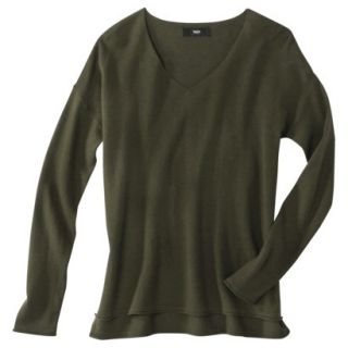 Mossimo Womens V Neck Pullover Sweater   Paris Green XL