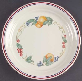 Corning Abundance Luncheon Plate, Fine China Dinnerware   Cornerstone,Fruits,Blu