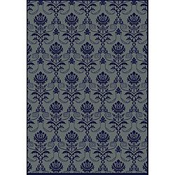 Impressions Navy Abstract Rug (79 X 11)