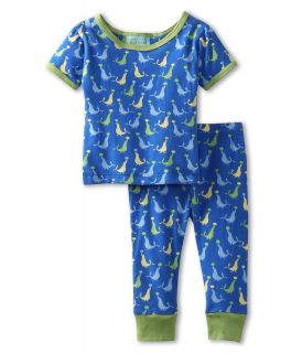 BedHead Kids Boys Short Sleeve Snug PJ Set Kids Pajama Sets (Navy)