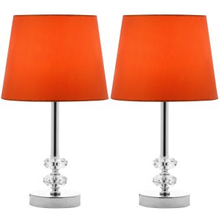 Safavieh Indoor 1 light Ashford Orange Shade Crystal Orb Table Lamp (set Of 2)