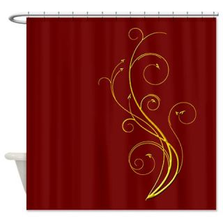  Gold Flourish Shower Curtain  Use code FREECART at Checkout