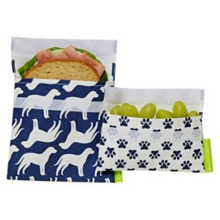 Lunchskins 2 Multipack Bags   Blue Dog