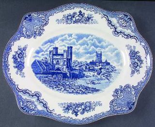 Johnson Brothers Old Britain Castles Blue (England 1883) 13 Oval Serving Platte