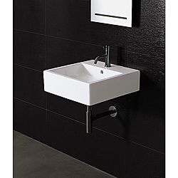 Bissonnet Ice 46 Bathroom Ceramic Sink (Vitreous chinaHole size requirements; 1.75 inch Interior Diameter drain holeNumber of boxes this will ship in One (1)Interior Dimensions 15.7 inch Long x 11.6 inches wide x 3.6 inch highWith overflow and one pre d
