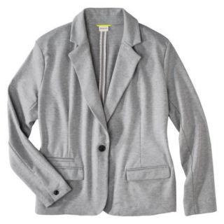 Merona Womens Plus Size Long Sleeve Tailored Blazer   Gray 1