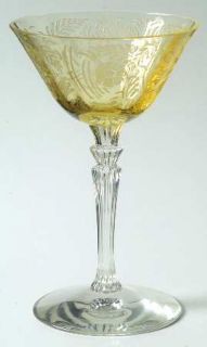 Fostoria Kashmir Topaz (Stem 5099) Liquor Cocktail   Stem #5099, Topaz,  Etch