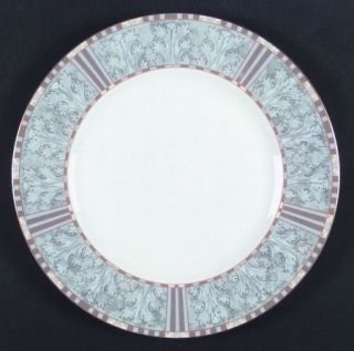 Wedgwood Corinth Dinner Plate, Fine China Dinnerware   Leaf&Block On Gray Marble
