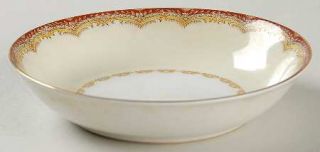 Meito Celestine Fruit/Dessert (Sauce) Bowl, Fine China Dinnerware   Red Edge,Yel