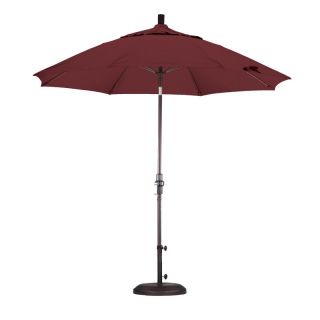 California Umbrella 9 ft. Fiberglass Tilt Olefin Market Umbrella Red  