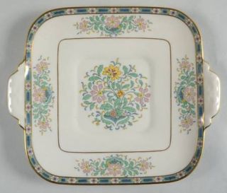 Lenox China Mystic Square Handled Cake Plate, Fine China Dinnerware   Multicolor