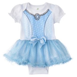 Disney Princess Newborn Infant Girls Cinderella Bodysuit   Blue Newborn