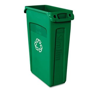 Rubbermaid Slim Jim Recycling Container W/venting Channels, Plastic