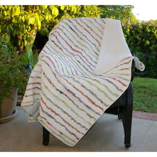 Bella Ruffle Quilted Throw (Multi Shell 100 percent cotton Fill 100 percent cotton Pre washed and pre shrunkCare instructions Machine wash coldDimensions 50 inches wide x 60 inches longThe digital images we display have the most accurate color possibl