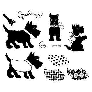Pink Persimmon Clear Stamp 4x6 Sheet scottie Dogs