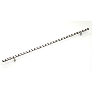 35 1/2 inch Solid Stainless Steel Cabinet Bar Pull Handles (case Of 5) (100 percent stainless steelFinish Brushed nickelOverall length 35 1/2 inches long (900mm)Hole to hole spacing 30 inches (762mm)Projection 1 3/8 inchesDiameter 1/2 inches roundMod