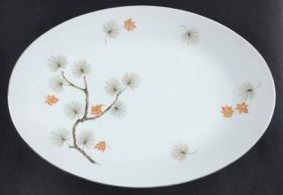 Nikko Woodland 14 Oval Serving Platter, Fine China Dinnerware   Seyei Fine Chin