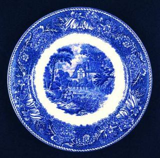 Adams China English Countryside Blue Dinner Plate, Fine China Dinnerware   Blue